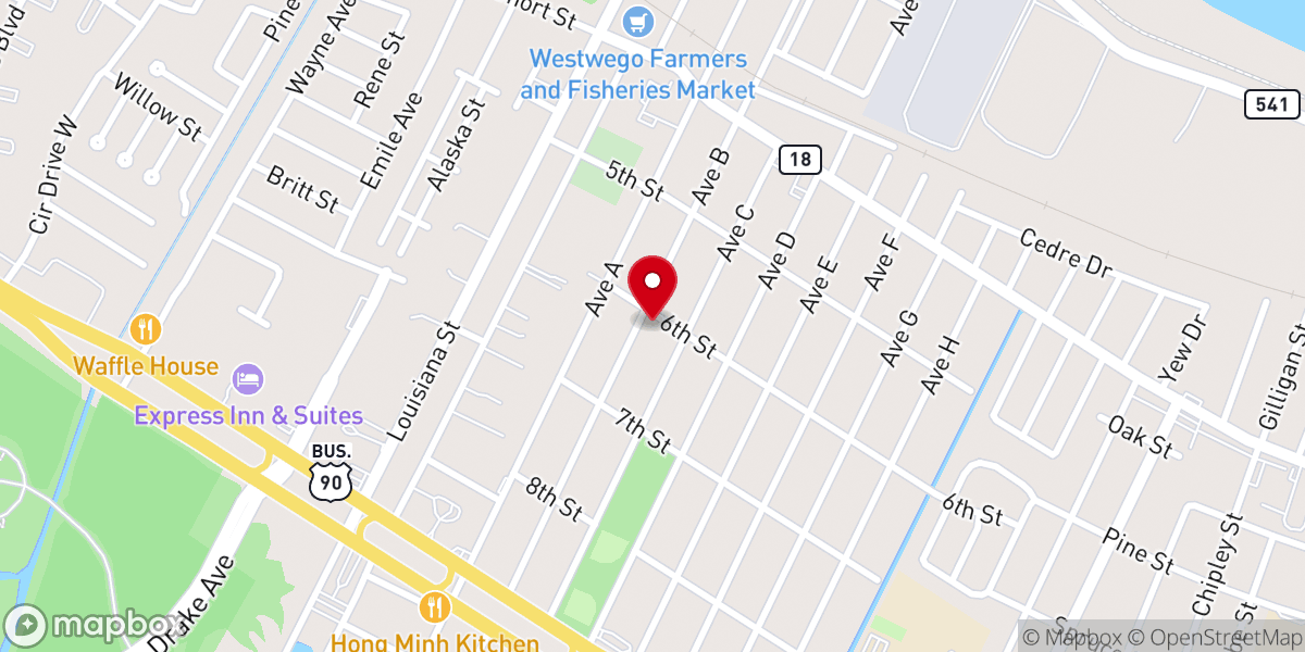 Map showing location of FirstWego (First Baptist Church Westwego)