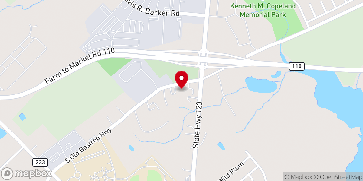 Map showing location of Iglesia Adventista del séptimo día, San Marcos, Texas.