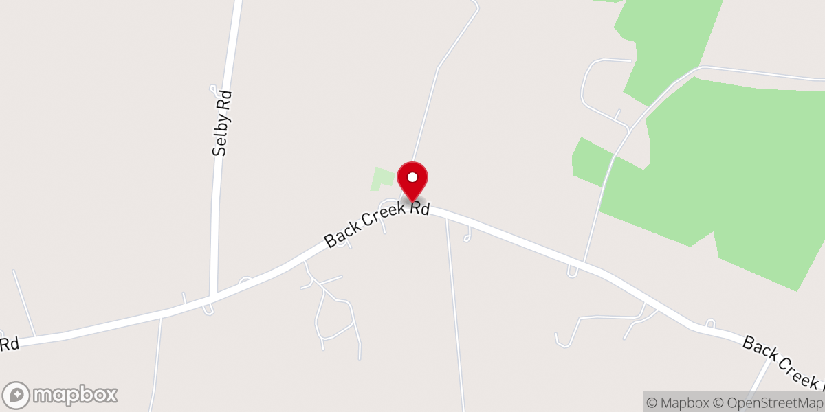 Map showing location of Zion United Methodist Church