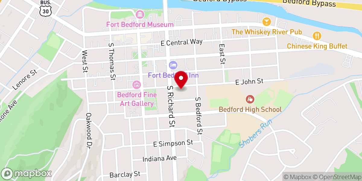 Map showing location of St James Episcopal Thrift
