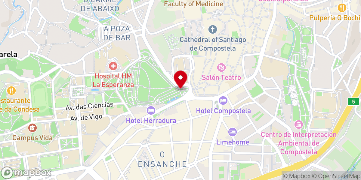 Map showing location of As dúas Marías
