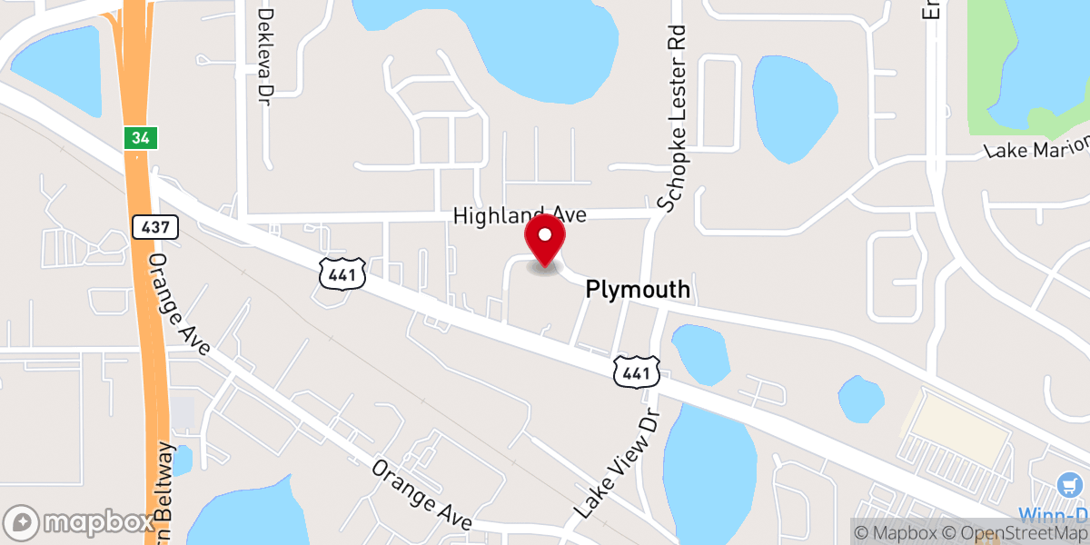 Map showing location of Dayspring Community Church