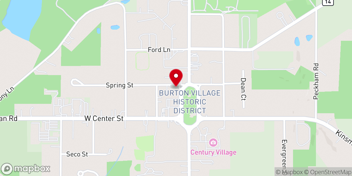Map showing location of Burton Food Cupboard at Burton Congregational Church