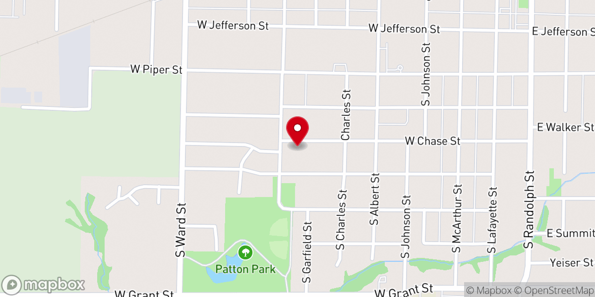 Map showing location of Church of God