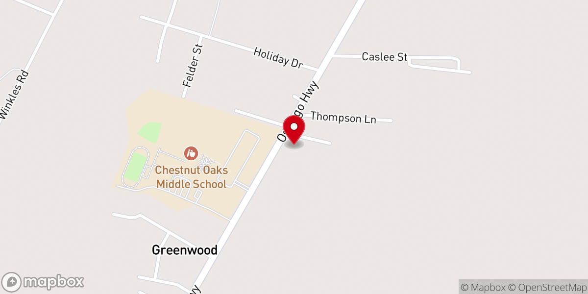 Map showing location of Cedar Grove Missionary Baptist