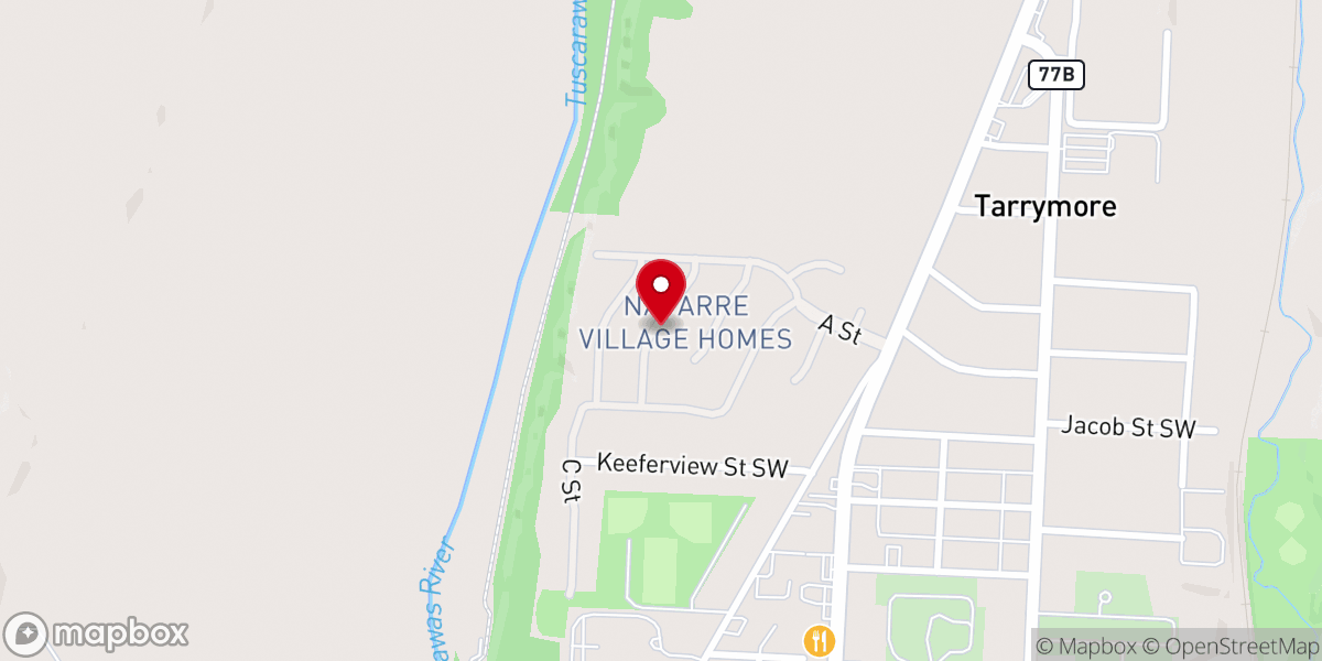 Map showing location of Navarre Village