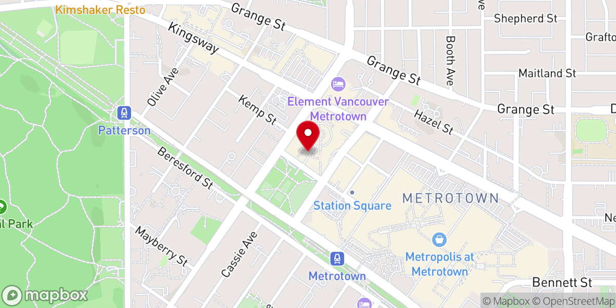 Map showing location of Flow Church Vancouver