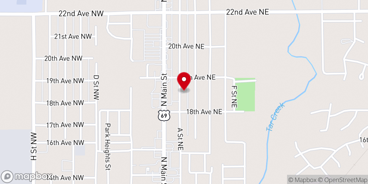 Map showing location of Liberty Baptist Church
