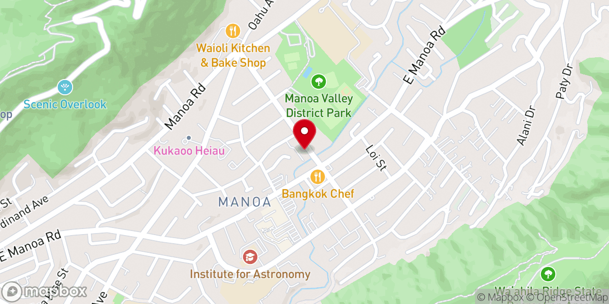 Map showing location of Manoa Punahou Catholic Comm