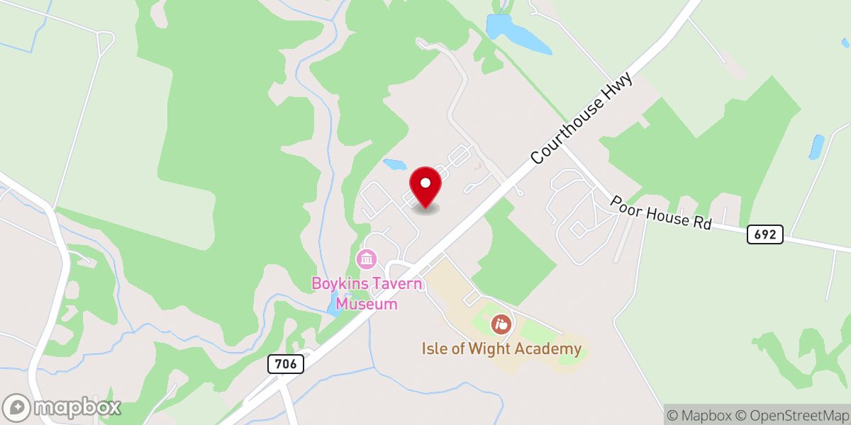 Map showing location of Isle of Wight County Commissioner of the Revenue