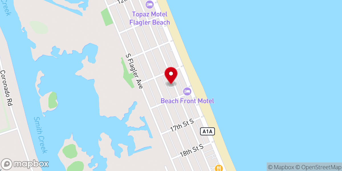 Map showing location of Flagler Woman's Club