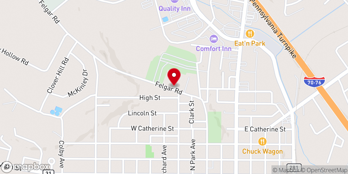 Map showing location of Somerset Area Ministries
