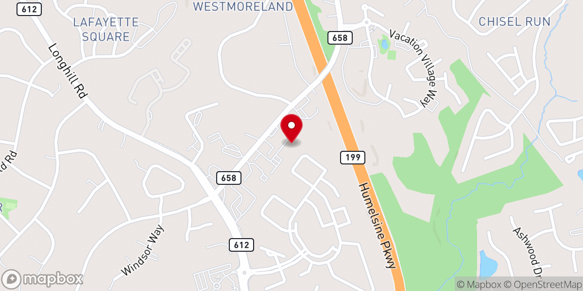 Map showing location of Jamestown Christian Fellowship
