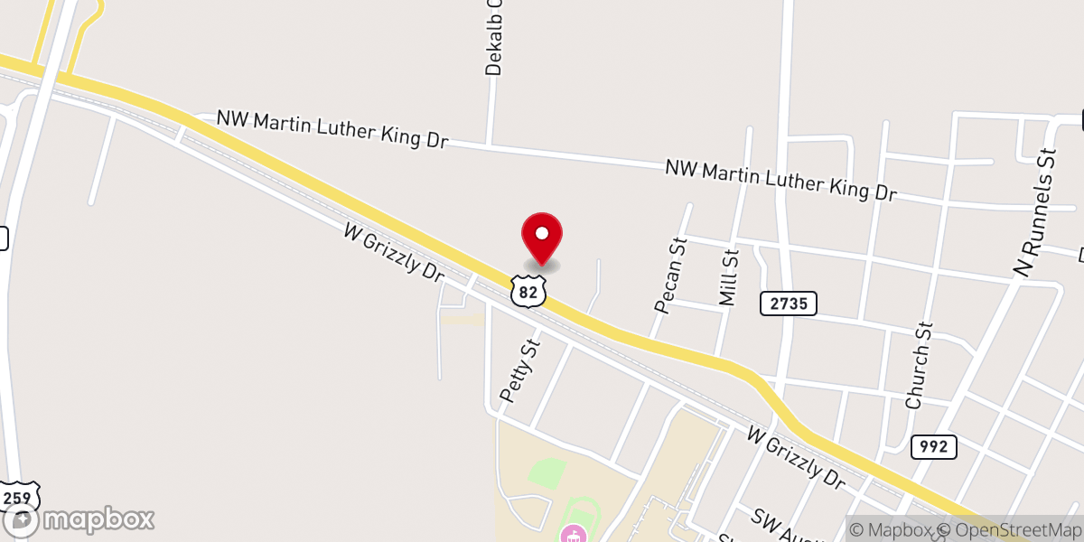 Map showing location of Maranatha Christian Center
