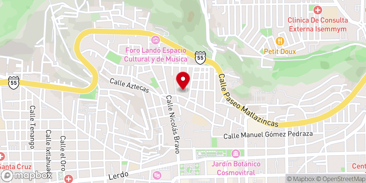 Map showing location of Parroquia de Santa Barbara