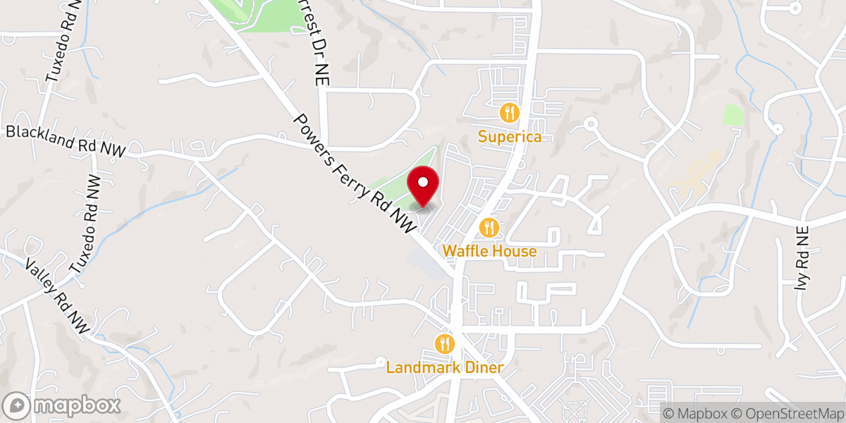 Map showing location of Redwood Church