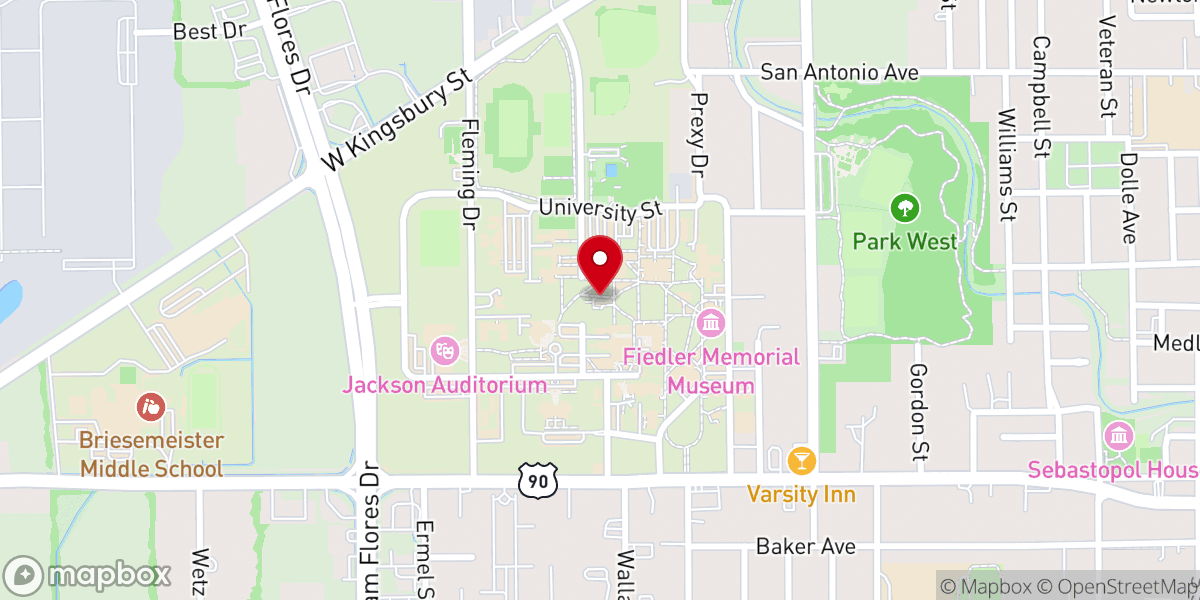 Map showing location of Chapel of Abiding Presence