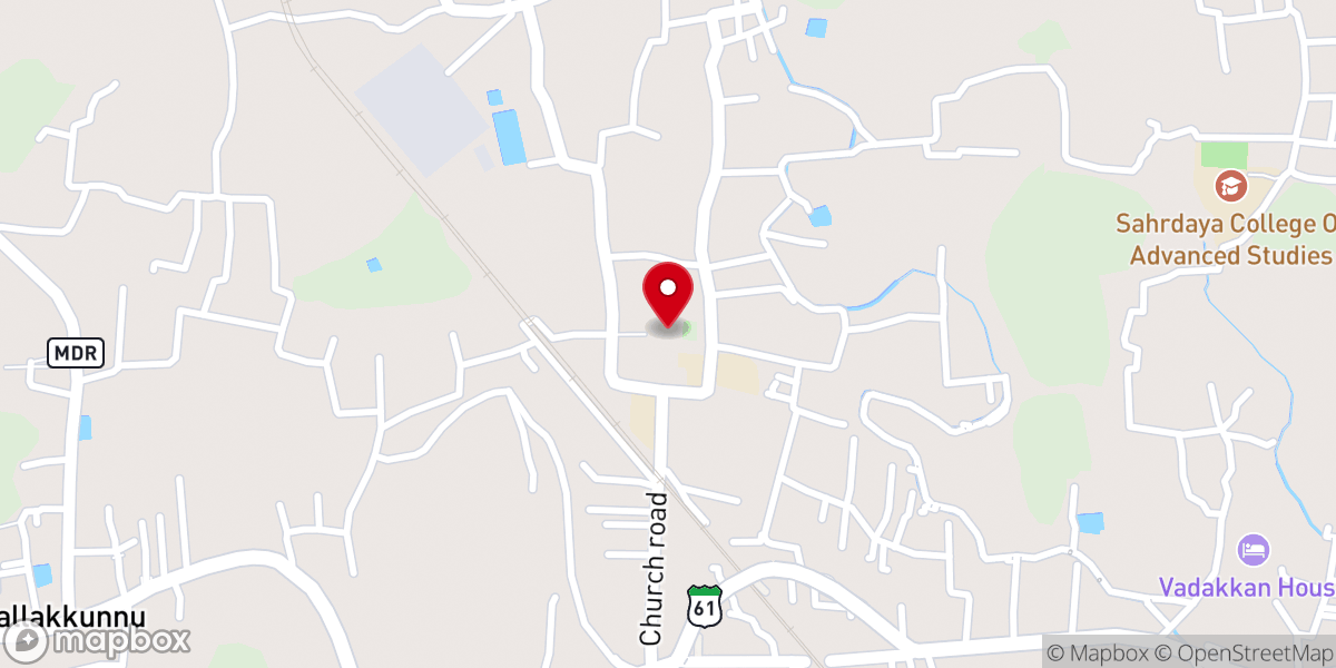 Map showing location of Infant Jesus Church