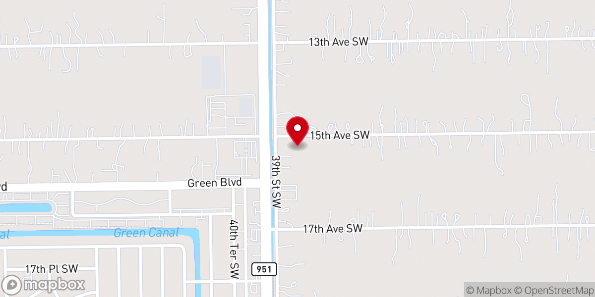 Map showing location of Bethel Christian Church
