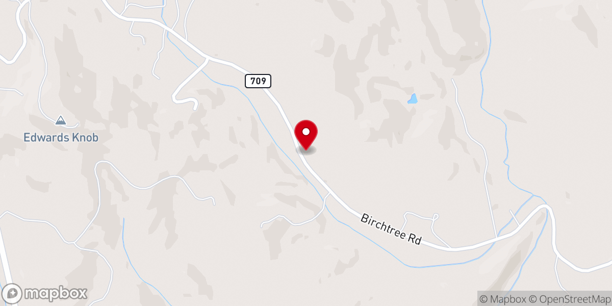 Map showing location of Oak Grove Church