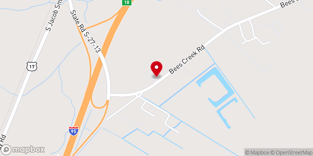Map showing location of Carey Hill Baptist Church