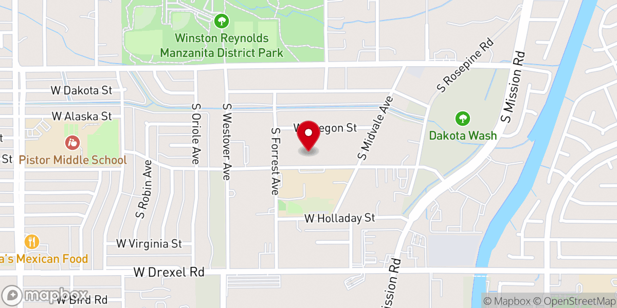 Map showing location of Pleasant View Baptist Church