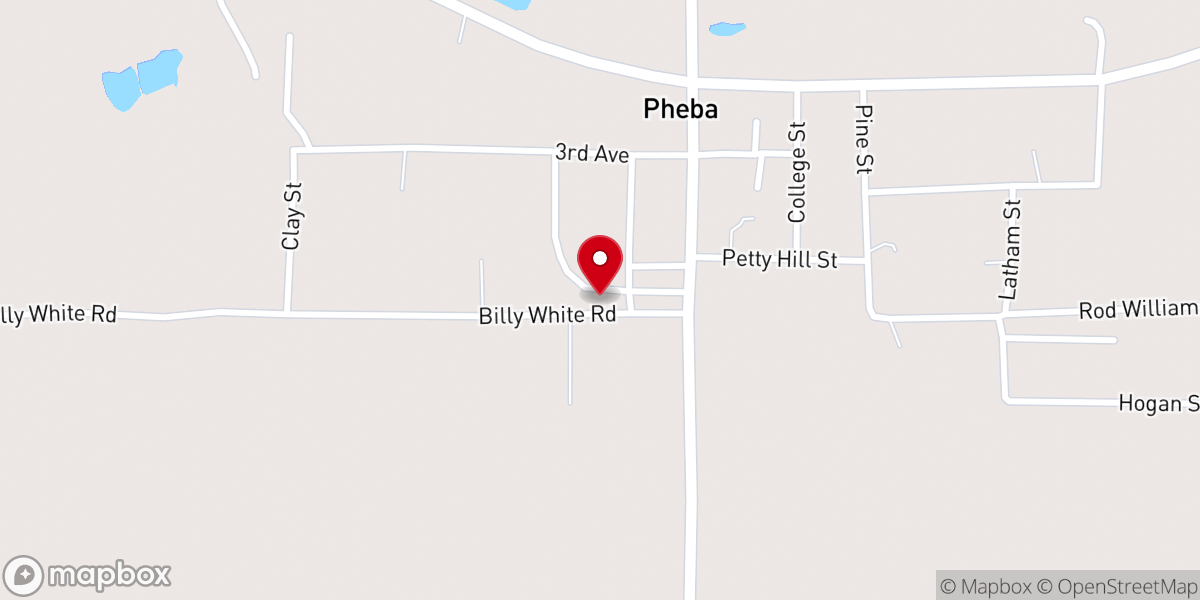 Map showing location of United Methodist Church