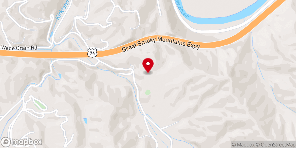 Map showing location of Oak Grove Baptist Church