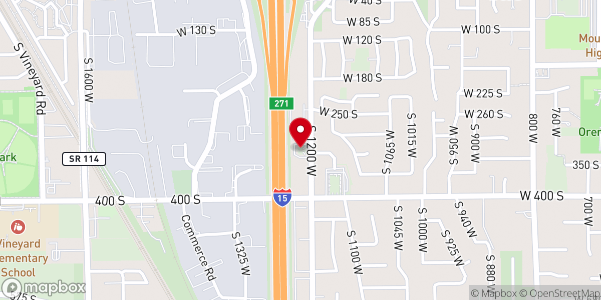 Map showing location of Grace Baptist Church