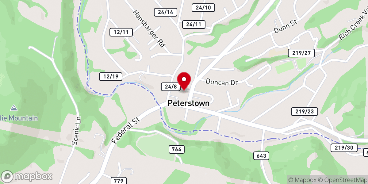 Map showing location of Food Bank