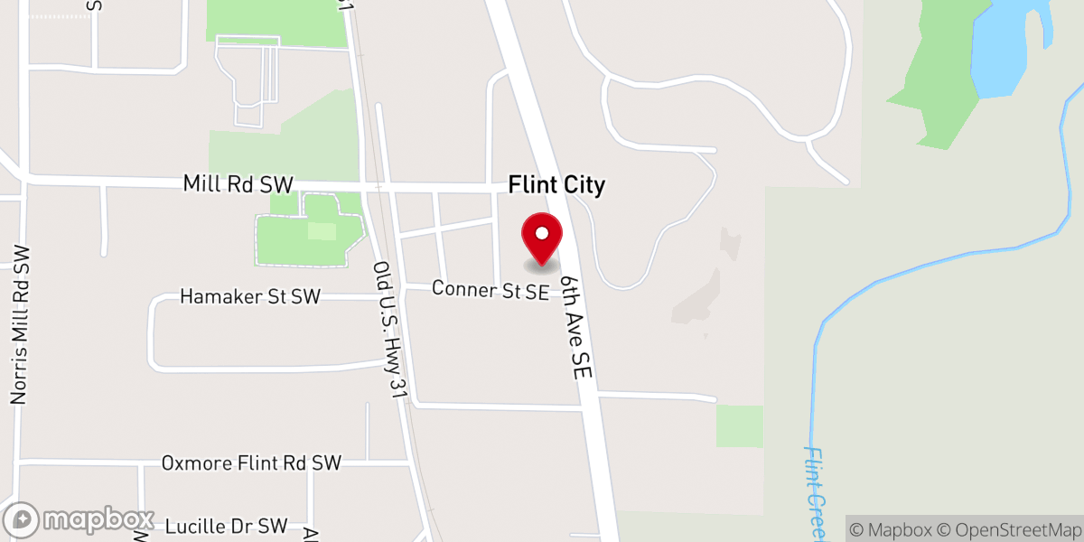 Map showing location of Revive Church