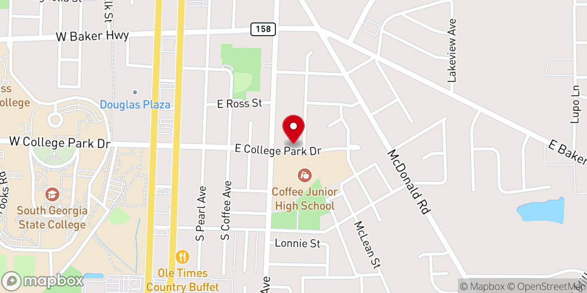 Map showing location of Everette Chapel CME