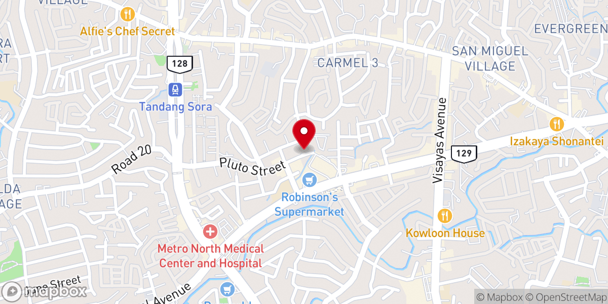 Map showing location of San Nicolas de Tolentino Parish - Congressional (Diocese of Cubao)