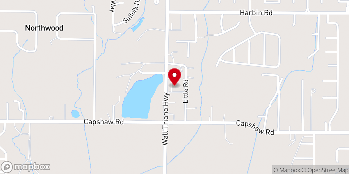 Map showing location of Wall Highway Baptist Church