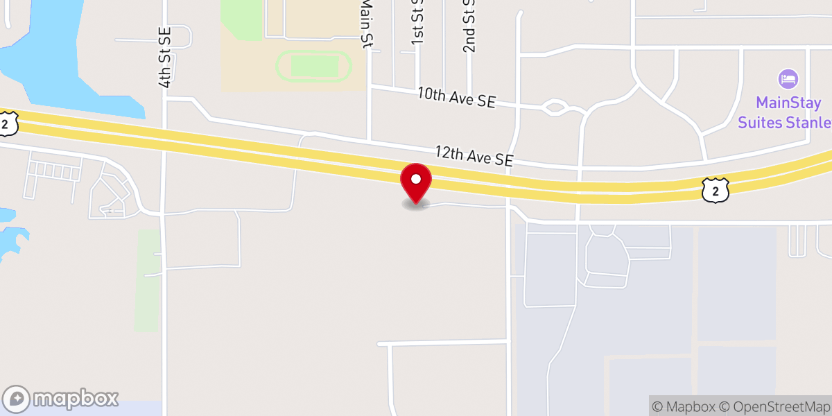 Map showing location of Stanley River of Life Church Assemblies of God
