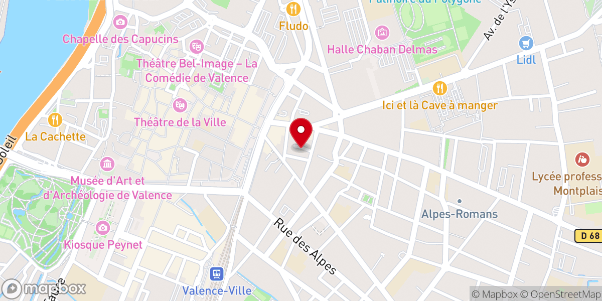 Map showing location of Congregation Armee Salut En France