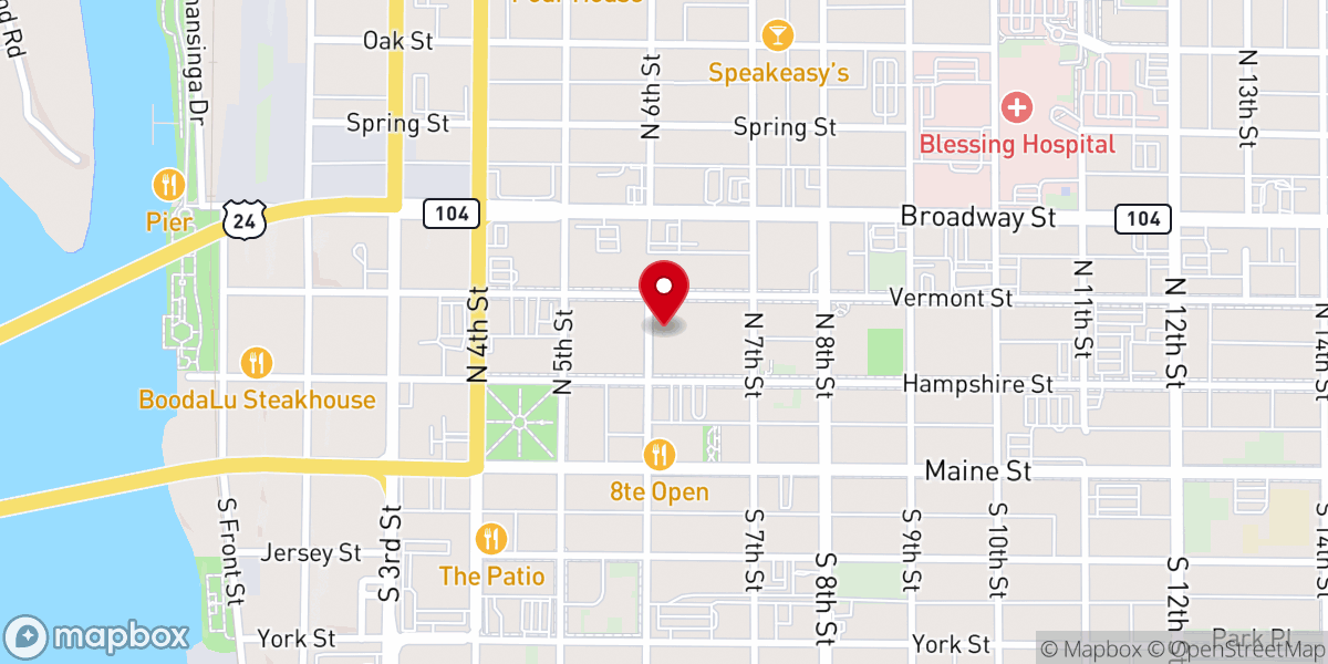Map showing location of Open Arms Ministries Church