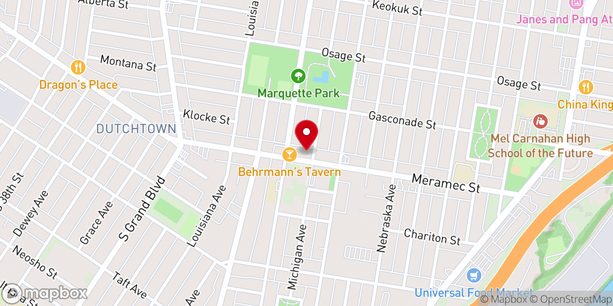 Map showing location of St. Anthony's Parish Hall