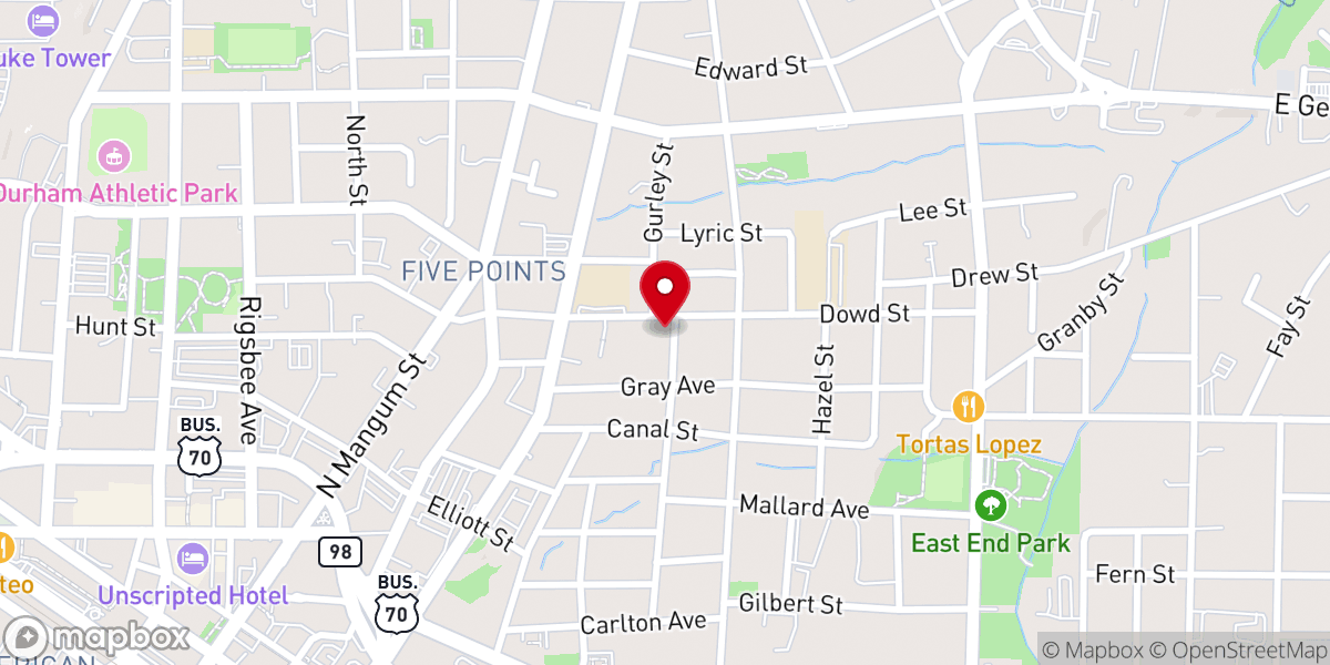 Map showing location of Mt Gilead Baptist Church