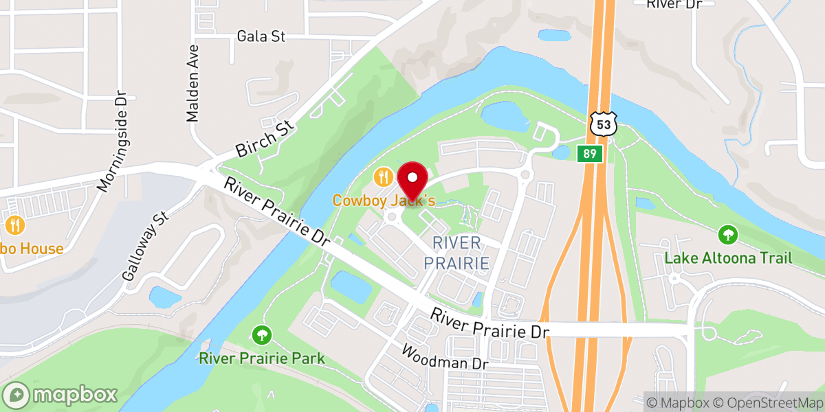 Map showing location of River Prairie Center