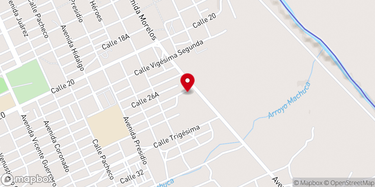 Map showing location of El Restaurador Adiccion A.C.