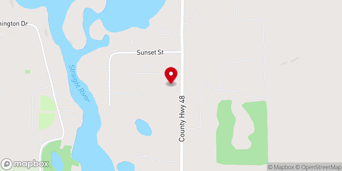 Map showing location of Osage Community Center