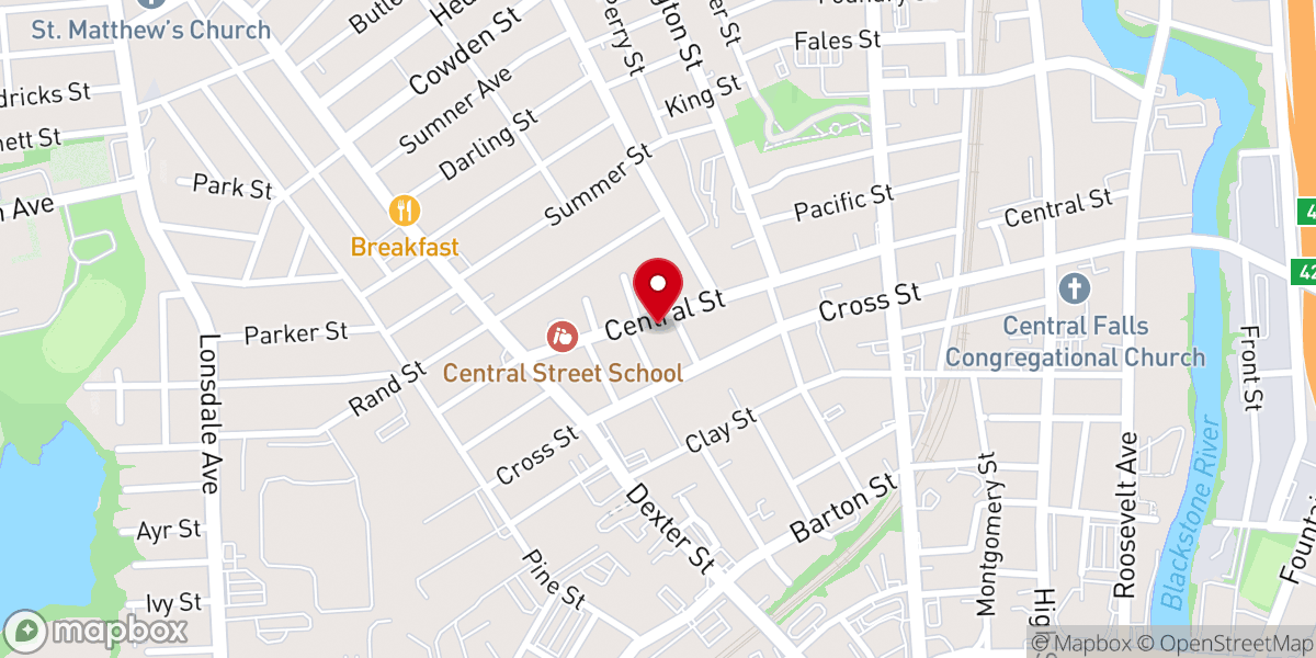 Map showing location of St George's Episcopal Church