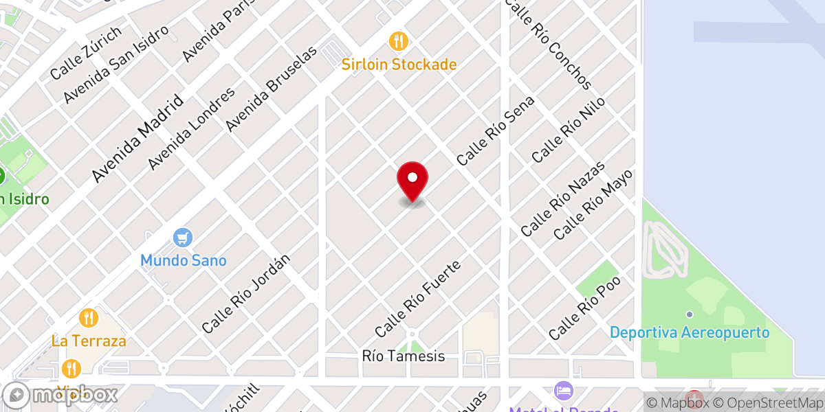Map showing location of Parroquia del Santo Cristo