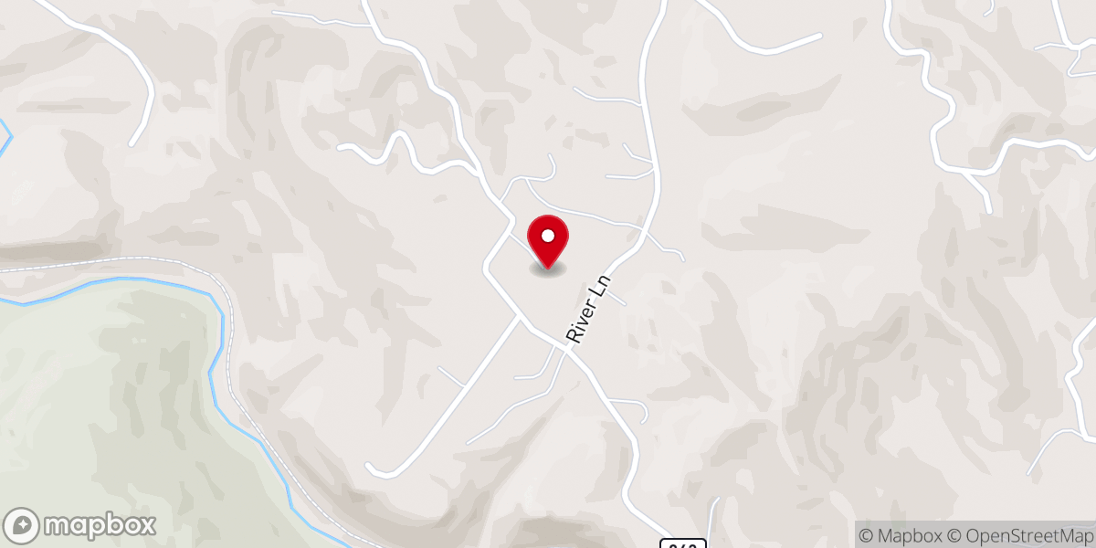 Map showing location of Crab Orchard Baptist Church