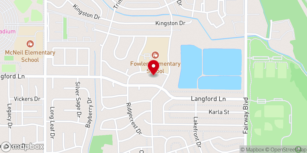 Map showing location of Western Hills Baptist Church