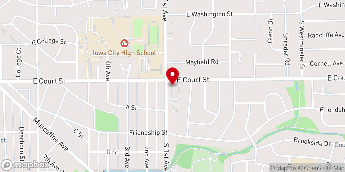 Map showing location of Our Redeemer Lutheran Church