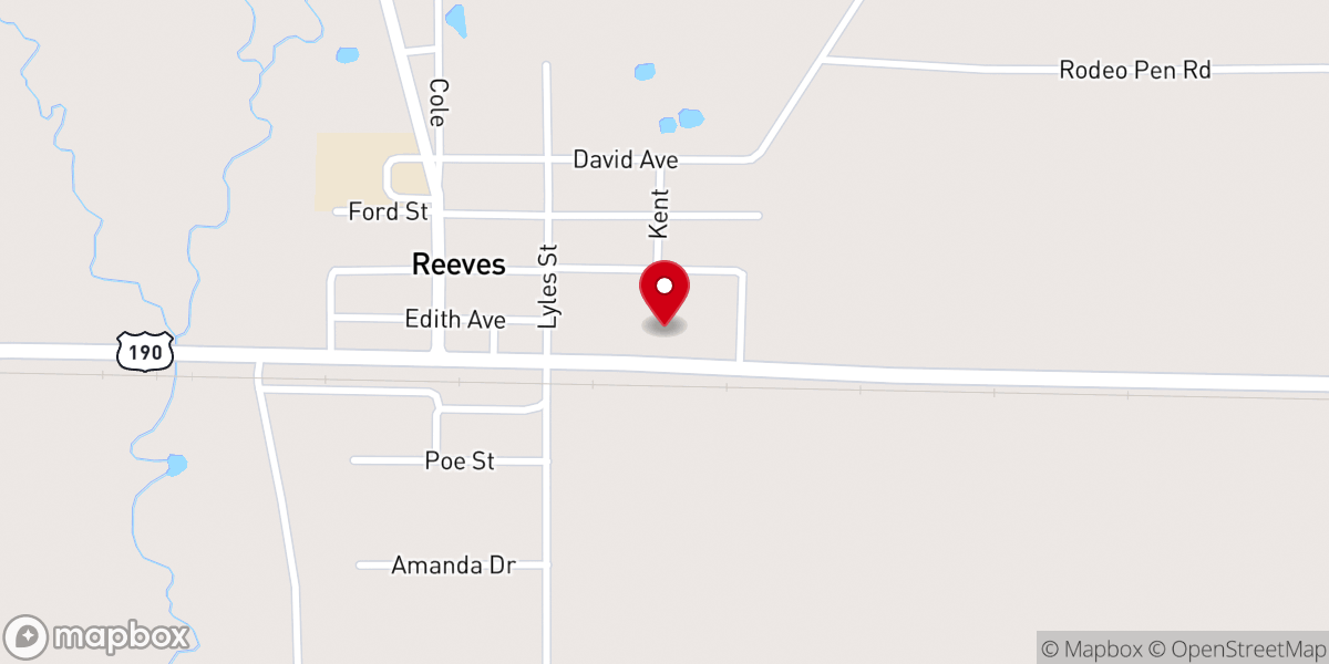 Map showing location of West Allen Parish Water District
