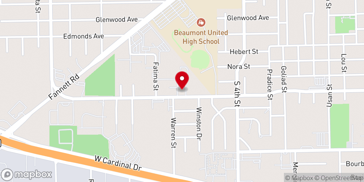 Map showing location of Our Mother of Mercy Catholic Church