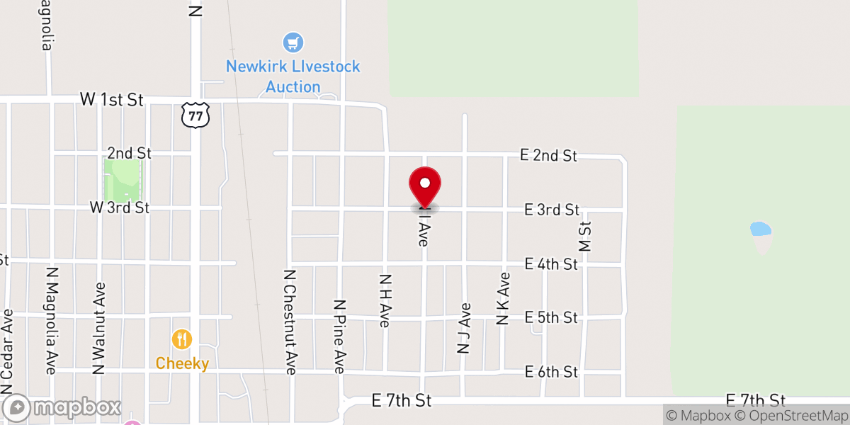 Map showing location of Mount Olive Baptist Church